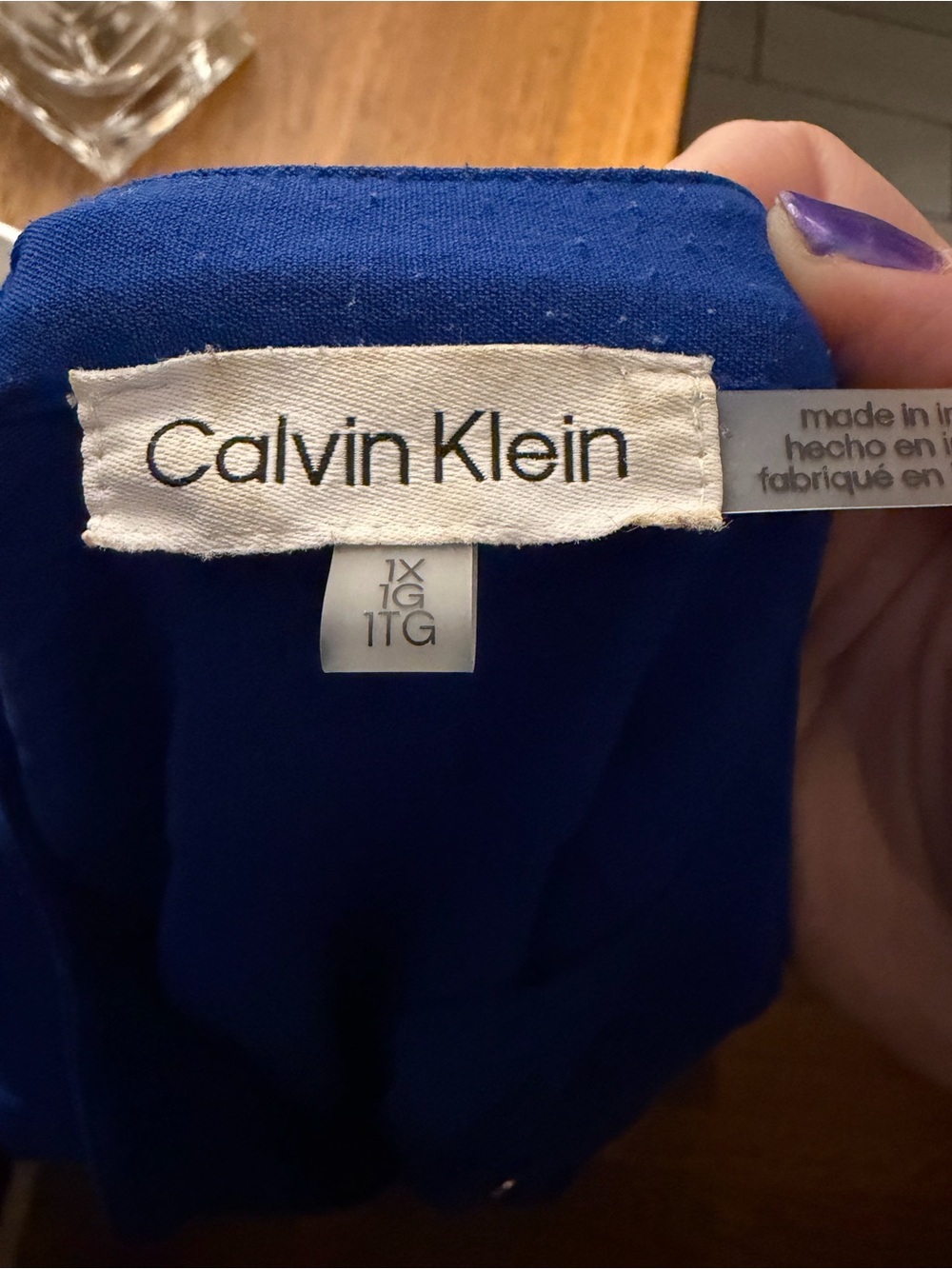 Calvin Klein Cobalt Blue Blouse - Picture 5 of 5